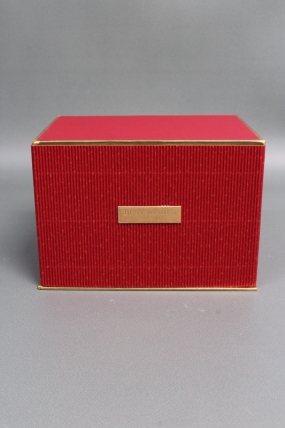 Коробка подарочная одиночная 1шт -  "Изящество" 18*13*12,5  красная  6693М
