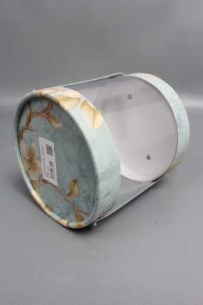 Коробка подарочная с прозрачным куполом 16,4*16,4*18,2,  голубой 7959М