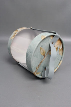 Коробка подарочная с прозрачным куполом 16,4*16,4*18,2,  голубой 7959М