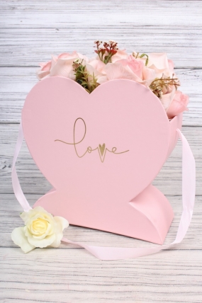 Коробка подарочная Сердце, 22,5*9*23,4cm, розовый 2178Н