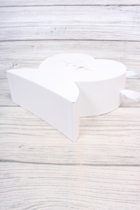 Коробка-кашпо подарочная Сердце, 22,5*9*23,4cm, белый  2161Н