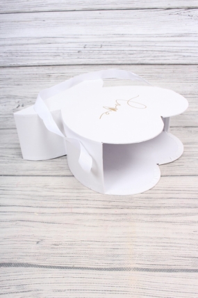 Коробка-кашпо подарочная Сердце, 22,5*9*23,4cm, белый  2161Н