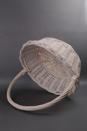 Корзина из ивы 41*41*16*41, круг, белый 8988М