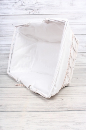 Корзина из ивы 37*29*16, прямоугольник, белый 4495Н