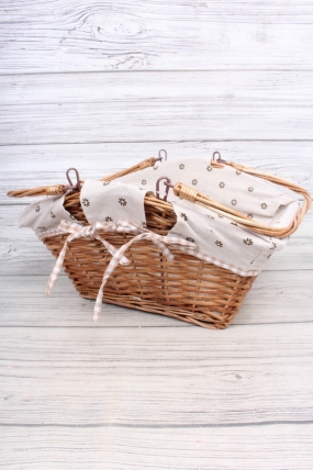 Корзина из ивы 38*23*21, прямоугольник, натуральный 4471Н
