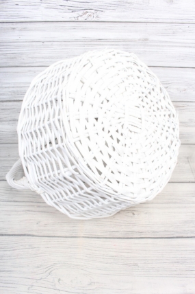 Корзина из ивы 41*16*41, S. круг, белый 2222Н