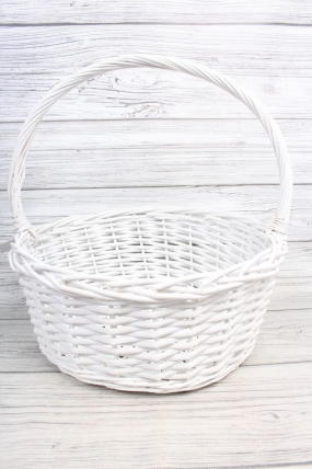 Корзина из ивы 41*16*41, S. круг, белый 2222Н