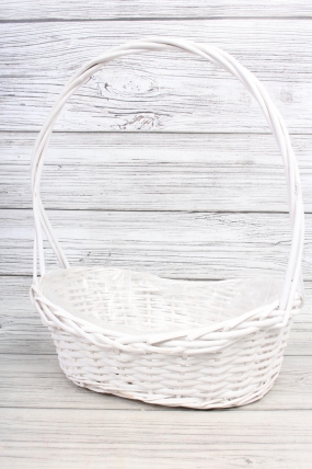 Корзина из ивы 39*29*10*14*46, S. овал, белый 6039Н