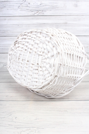Корзина из ивы 39*29*10*14*46, S. овал, белый 6039Н