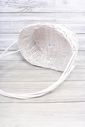 Корзина из ивы 39*29*10*14*46, S. овал, белый 6039Н