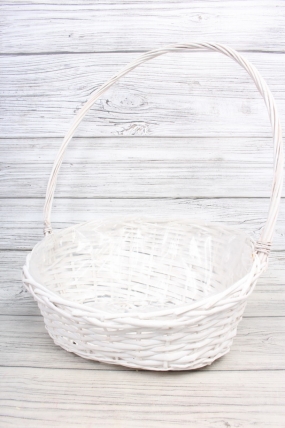 Корзина из ивы 44*34*11*16/20  B32*22, S. овал, белый 6008Н
