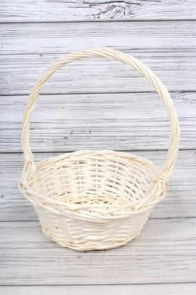 Корзина из ивы, круг, 25*25*H10/30см, натуральный 8417Н