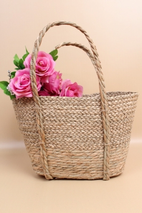 Корзина плетеная 38*14*23*40, B27*11, рогоз, натуральный  6572Н