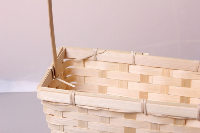 корзина плетеная (бамбук) натуральная d=22x11,5, h=9см 6434