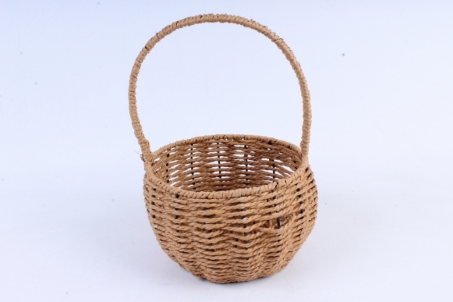 Корзина плетеная (бумажная лоза), 20*20*14*31CM, 1 шт., натуральная  2588