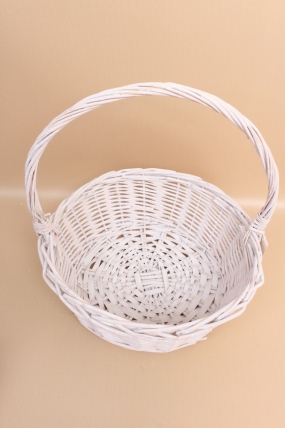 Корзина плетеная (ива): 34*34*14, 1 шт., белый  5102М