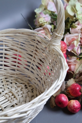 Корзина плетеная (ива): 39*34*17, 1 шт., выбеленный  4952М