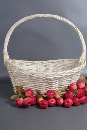 Корзина плетеная (ива): 39*34*17, 1 шт., выбеленный  4952М