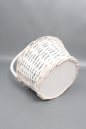 Корзина плетеная (ива), 25*25*13*35 см, 1 шт., белый  5409М