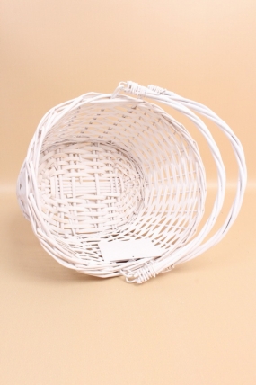 Корзина плетеная (ива) D35*26 H15 HH27 B27*19, 1 шт., белый  8002М