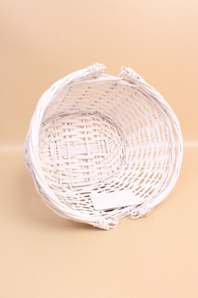 Корзина плетеная (ива) D35*26 H15 HH27 B27*19, 1 шт., белый  8002М