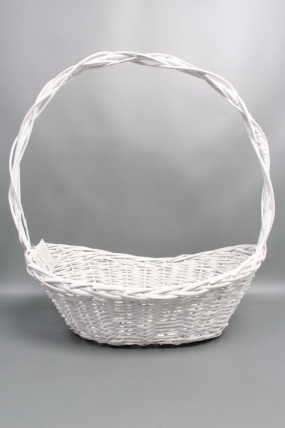 Корзина плетеная (ива), D50*35 H20 HH58 B31*21, 1 шт., белый  8064М