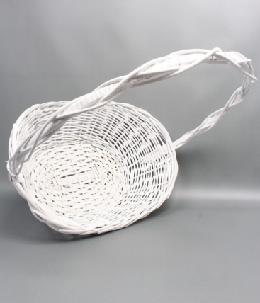 Корзина плетеная (ива), D50*35 H20 HH58 B31*21, 1 шт., белый  8064М