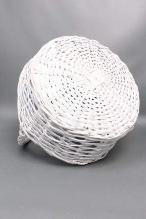 Корзина плетеная (ива) D45*H17*TH45, 1 шт., белый  9950М