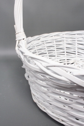 Корзина плетеная (ива) D45*H17*TH45, 1 шт., белый  9950М