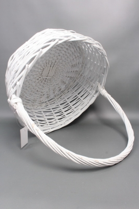 Корзина плетеная (ива) D45*H17*TH45, 1 шт., белый  9950М