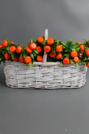 Корзина плетеная (ива), 41*16H12, 1 шт., белый 4575М