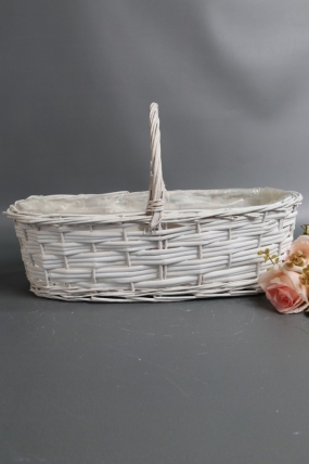 Корзина плетеная (ива), 41*16H12, 1 шт., белый 4575М