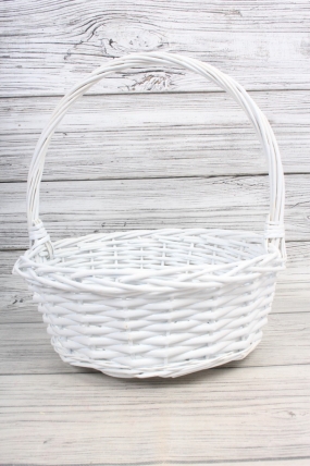 Корзина плетеная (ива): 35*35*13H*36HH, 1 шт., белый 2051М