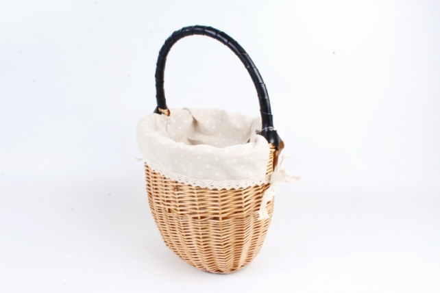 Корзина плетеная (ива, ткань), 25хH20 см, 1 шт., натуральный 4260 М