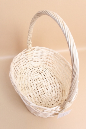 Корзина плетеная (ива): 41x35 H16 B36x28 HH44, 1 шт., выбеленный  6055М