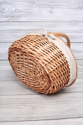 Корзина плетеная (ива): 39x28xH14/18xHH34 B28x18,1 шт., медовый 0097М