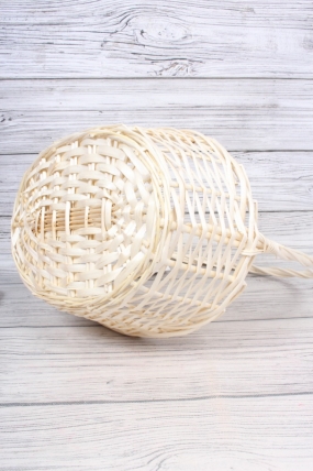 Корзина плетеная (ива): 35x25xH14xHH42  B30x20, 1 шт. белый 2334М