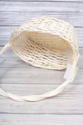 Корзина плетеная (ива) 35x25xH14xHH42  B30x20, 1 шт., выбеленный 9943М