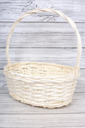 Корзина плетеная (ива) 35x25xH14xHH42  B30x20, 1 шт., выбеленный 9943М