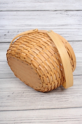 Корзина плетеная из бересты (секвойя), 19.5x14x11/21cm натуральный 7884Н