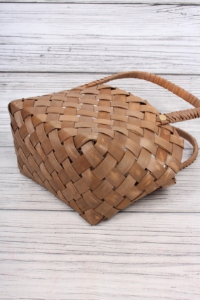 Корзина плетеная из бересты, сумка 22x11x10.5x15/28cm светло-коричневый 7921Н