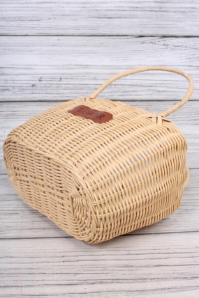 Корзина плетеная из ротанга, сумка 23*15*14.5/27.5cm натуральный 7730Н