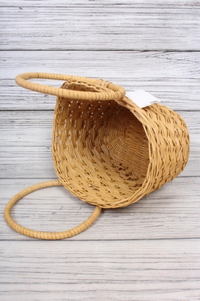 Корзина плетеная из ротанга, сумка 24x17xH.13/16/TH.26cm натуральный 7877Н