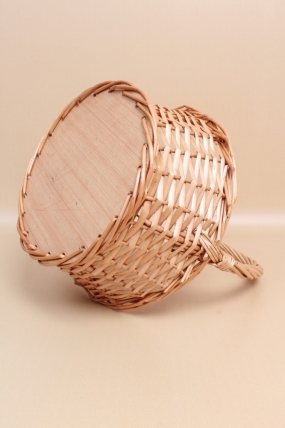 Корзина плетеная одиночная 1шт (ива),  22*22*11*28CM,   медовый 1021М