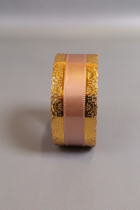 Лента Ажур (5см*25ярд) БРОНЗОВАЯ полоса C521