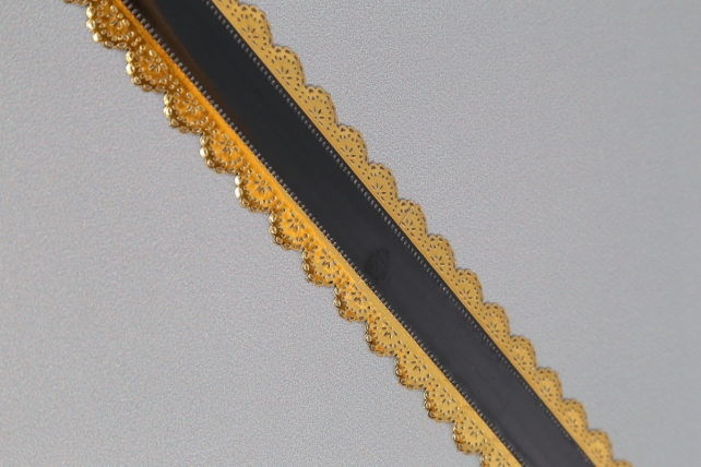 Лента Ажур (5см*25ярд) ЧЕРНАЯ полоса C520