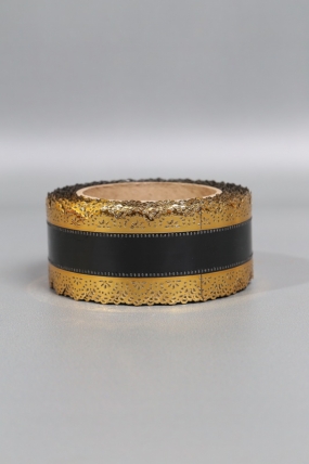 Лента Ажур (5см*25ярд) ЧЕРНАЯ полоса C520