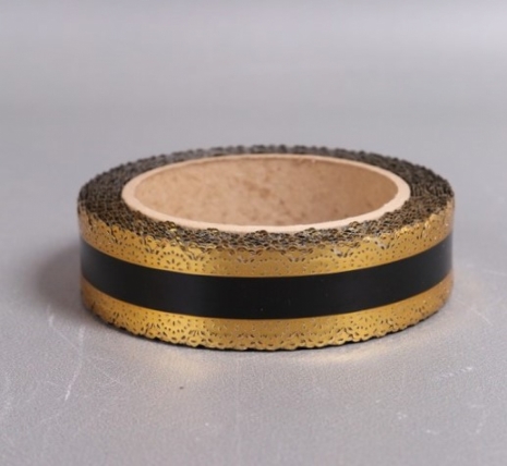 Лента Ажур (3см*25ярд) ЧЕРНАЯ полоса C320