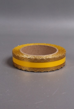 Лента Ажур (3см*25ярд) ЖЁЛТАЯ полоса C324