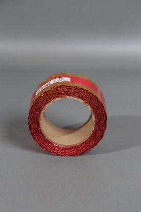 Лента Ажур (5см*25ярд) КРАСНАЯ полоса C523